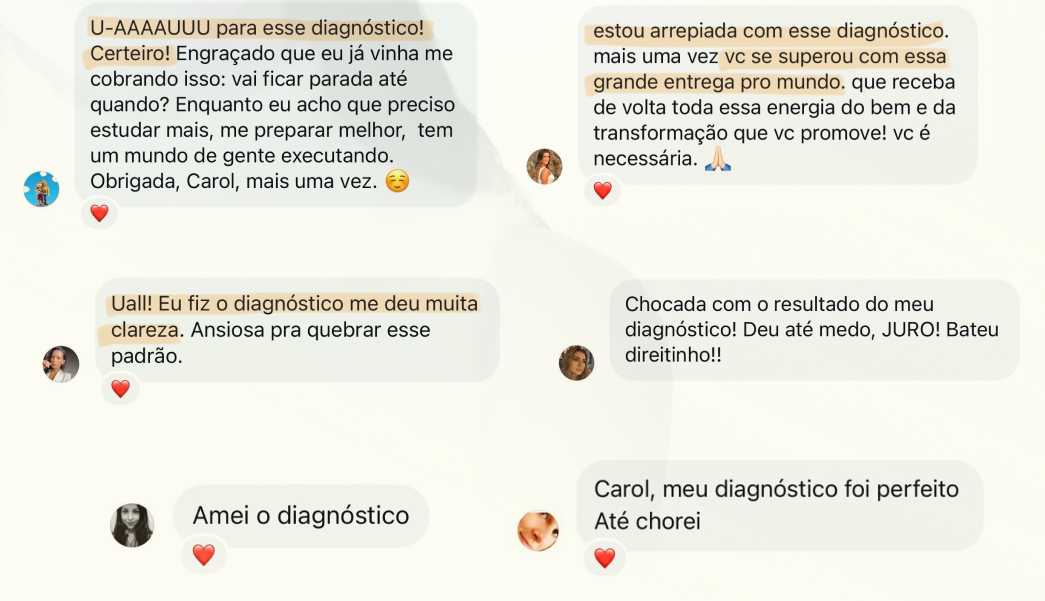 Depoimentos de alunas